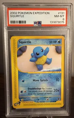 2002 POKEMON EXPEDITION 131 SQUIRTLE PSA 8 - Image 1