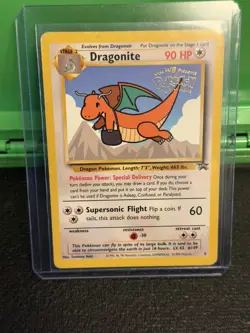 1999 Pokemon TCG Dragonite #5 Black Star Promo WB Kids Movie Version - Image 1
