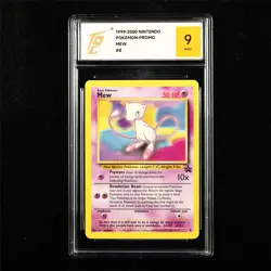 TQG 9 MINT 1999-2000 Pokemon ENG Mew #8 PROMO - Image 1