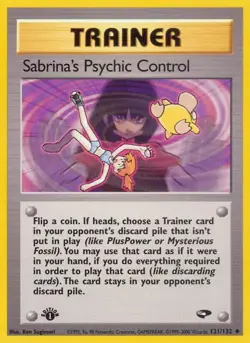 Sabrina's Psychic Control - 121/132 - Uncommon - Unlimited LP TCG Pokemon - Image 1