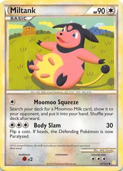 Miltank 47/123 - Uncommon - NON-HOLO HeartGold SoulSilver - pokemon card - NM/LP - Image 1