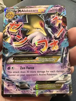 M Alakazam EX 26/124 XY Fates Collide Ultra Rare Pokemon TCG LP - Image 1