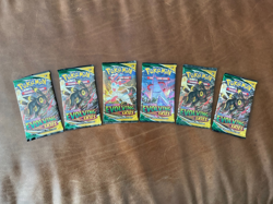 Pokemon TCG Sword & Shield EVOLVING SKIES Booster Packs, Lot of 6, New Sealed - Image 1