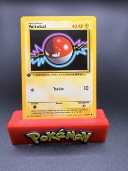 POKEMON 1st Edition Voltorb (Voltobal) 67/102 NM Near Mint GERMAN Base set - Image 1
