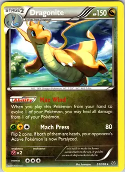 Dragonite (51) 51/108 XY - Roaring Skies Pokemon TCG NM Normal - Image 1