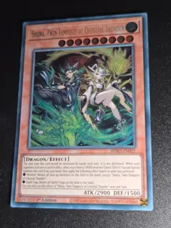 BPRO-EN027 Shiina, Twin Tempests of Celestial Thunder Secret Rare 1st Ed YuGiOh - Image 1