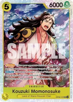 Kouzuki Momonosuke OP06-107 (SR) One Piece - Wings of the Captain ENGLISH - Image 1