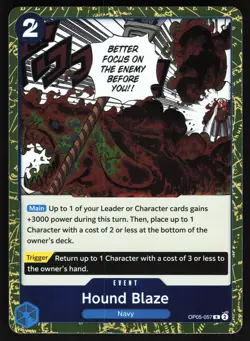 Hound Blaze OP05-057 One Piece TCG Foil R Near Mint - Image 1