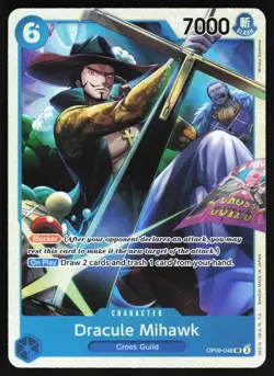 Dracule Mihawk OP09-048 One Piece TCG Foil SR Near Mint - Image 1
