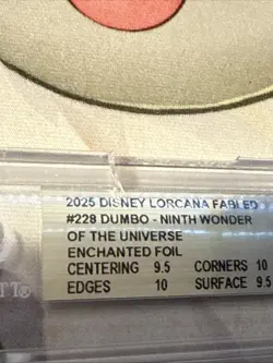 Dumbo Ninth Wonder of the Universe Enchanted Lorcana Fabled 228/204 READ DESC! - Image 2