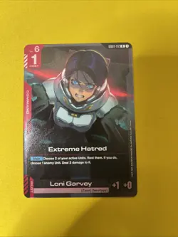 Gundam Card Game Singles GD01-112 R Extreme Hatred New Type Rising - Image 1