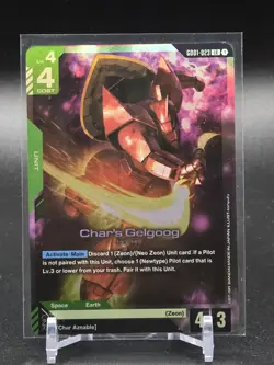 Gundam Card Game Char's Gelgoog Newtype Rising GD01-023 LR English - Image 1