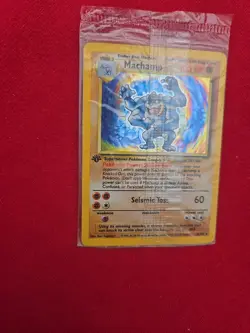 Perfect Condition Original Seal First Edition Machamp Holographic Pokemon Card - Image 3
