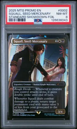 MTG Squall, SeeD Mercenary FOIL PSA 8 NM-MT Final Fantasy Showdown Promo 0002 - Image 1
