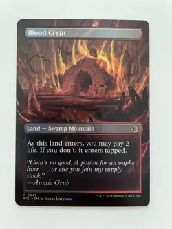 MTG Blood Crypt BORDERLESS FOIL 0349 ECL - Image 2