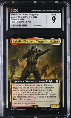 PALADIN ELIZABETH TAGGERDY Fallout Extended Art Rare CGC 9 MTG EDH [Nostalgium] - Image 1