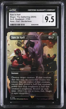 SAW IN HALF Secret Lair Foil Marvel's Deadpool CGC 9.5 MTG [Nostalgium] - Image 1
