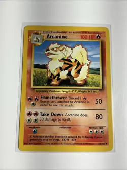 Arcanine 023/102 Base Set Regular Pokemon Card TCG - Image 1