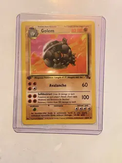 Golem - 1st Edition - Fossil Base Set - Pokemon Trading Card Game - Image 1
