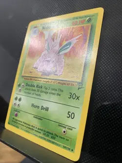 Pokemon TCG Nidorino Base Set 2 Unlimited Uncommon Card 54/130 Vintage - Image 2