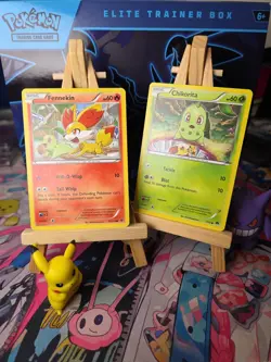 Fennekin 10/124 & Chikorita 1/122 Connecting Pokemon Fates Collide Breakpoint - Image 1