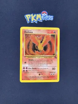 Pokemon TCG Moltres Fossil 27/62 Regular Rare LP. - Image 1