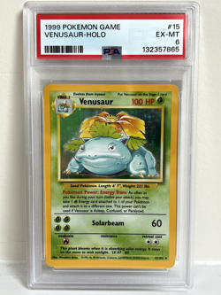 Venusaur Pokemon TCG Base Set 15/102 Holo Unlimited Rare - PSA 6 - Image 1