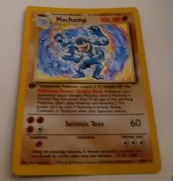 Pokemon TCG Machamp Base Set 8/102 Holo 1st Edition Holo Rare - Image 1