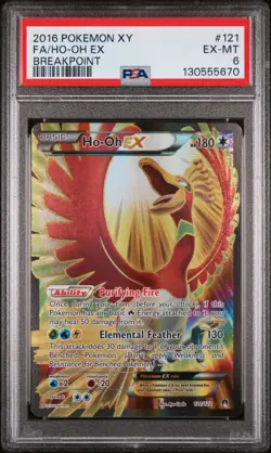 Ho-Oh EX (Full Art) #121 Pokemon XY Breakpoint 2016 - PSA 6 - Image 1