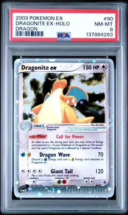 Pokemon Dragonite ex Dragon Holo #90 PSA 8 NM-MT - Image 1