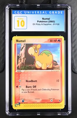 2003 Pokemon EX Ruby & Sapphire Numel #61 CGC 10 PRISTINE LOW POP - Image 1