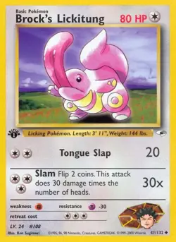 Brock's Lickitung - 41/132 - Uncommon - Unlimited LP TCG Pokemon - Image 1