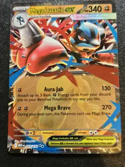 Pokemon TCG Mega Lucario EX 077/132 Mega Evolutions Double Rare - Image 1