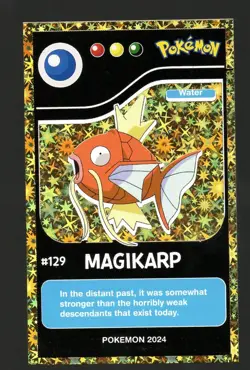 2024 POKEMON POKEDEX BLACK #129 MAGIKARP Card #Peru Edition NM - Image 1