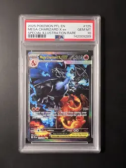 PSA 10 MEGA CHARIZARD X EX 125/094 Phantasmal Flames Pokemon Card - Image 1