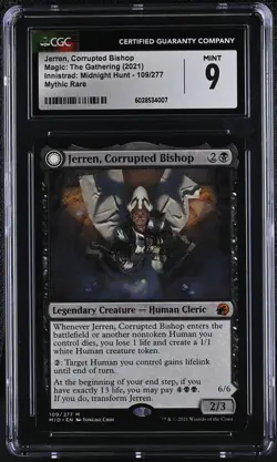 JERREN, CORRUPTED BISHOP Innistrad: Midnight Hunt Mythic CGC 9 MTG [Nostalgium] - Image 1