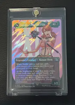 2025 MTG Final Fantasy #0537 Vanille, Cheerful l'Cie Borderless SURGE FOIL NM - Image 1