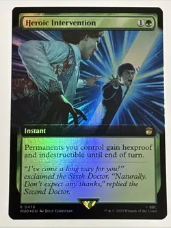 MTG Doctor Who Heroic Intervention Extended Art Foil 0476 NM Rare - Image 1