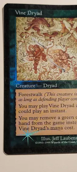 Vine Dryad Mercadian Masques Foil MTG Magic 1999 Jeff Laubenstein Green - Image 5