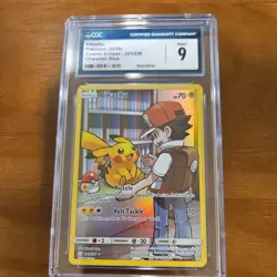 CGC 9 MINT Pikachu 241/236 Cosmic Eclipse Sun & Moon Secret Rare Holo Pokemon - Image 1