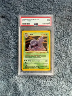 1999 Pokemon Fossil Muk Holo #13 PSA 7 - Image 1