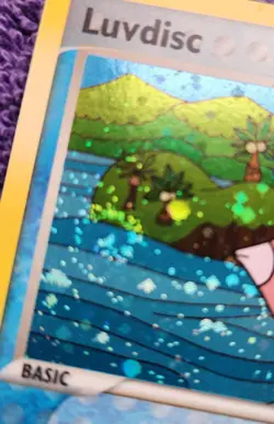 Luvdisc 7/100 Crystal Guardians Holo Rare Pokemon *Swirl* *NICE* - Image 3