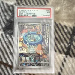 Pokemon Squirtle 148/142 Sv07: Stellar Crown Illustration Rare Holo PSA 7 - Image 1
