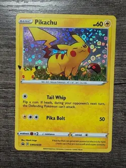 POKEMON HOLO PIKACHU SWSH039 PROMO SWORD & SHIELD 2020 LP-NM IN DARKRAI SLEEVE - Image 1