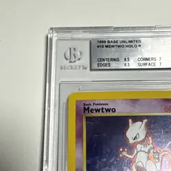 Mewtwo Base Set #10/102 Pokemon TCG 1999 Holo Unlimited Rare - BGS 7 Near Mint - Image 2