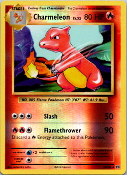 Pokemon TCG Charmeleon XY Evolutions 10/108 Reverse Holo Uncommon - Image 1
