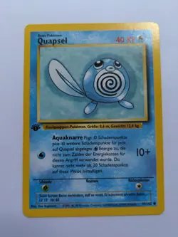 Pokemon TCG Poliwag QUAPSEL Base Set 59/102 1st Edition Common GERMAN - Image 1
