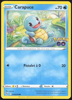 Carte Pokemon Carapuce 015/078 Pokemon Go Francais - Image 1
