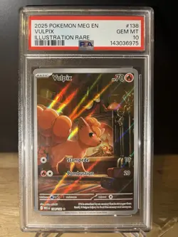 2025 POKEMON MEGA EVOLUTION ILLUSTRATION RARE #138 VULPIX PSA 10 - Image 1
