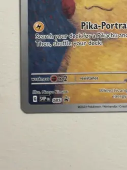 2023 Pokemon Van Gogh Pikachu with Grey Felt Hat SVP EN #085 Promo - Image 3